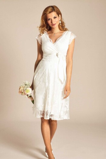 Umstandshochzeitskleid Eden kurz – Ivory – Las Perlitas Atelier – Las Perlitas Zürich