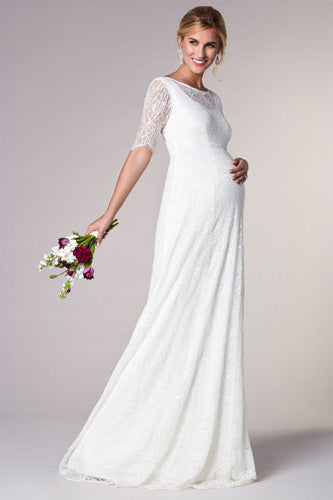 Umstandshochzeitskleid Evie – Ivory – Las Perlitas Atelier – Las Perlitas Zürich